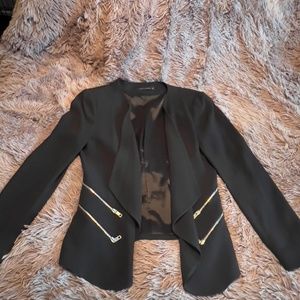 Women’s Zara XL Black Open-Front Blazer